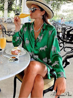 with Satin Blouse Design Arm - Long Women's Zebra Top image 1