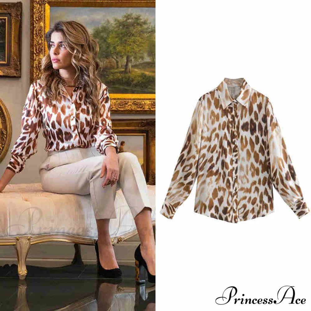 with Satin Blouse Design Arm - Long Women's Zebra Top image 19