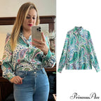 with Satin Blouse Design Arm - Long Women's Zebra Top image 21
