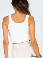 with Tank Round Neck Ruched Drawstring image 5