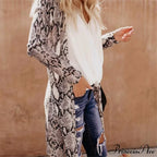 Women Cardigan Long Sleeve Leopard Kimono Shawl Loose Coat image 6
