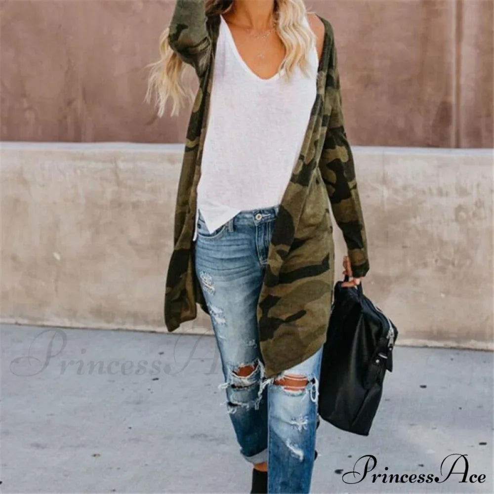 Women Cardigan Long Sleeve Leopard Kimono Shawl Loose Coat image 8