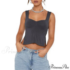 Women Color Casual Basics Camisoles Sleeveless Sling Summer Slim Fit Exposed Navel Vests Crops Streetwear Tank top image 9