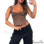 Women Color Casual Basics Camisoles Sleeveless Sling Summer Slim Fit Exposed Navel Vests Crops Streetwear Tank top image 10