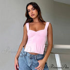 Women Color Casual Basics Camisoles Sleeveless Sling Summer Slim Fit Exposed Navel Vests Crops Streetwear Tank top image 11