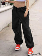 Women Fashion Casual Drawstring y2k Pants image 4