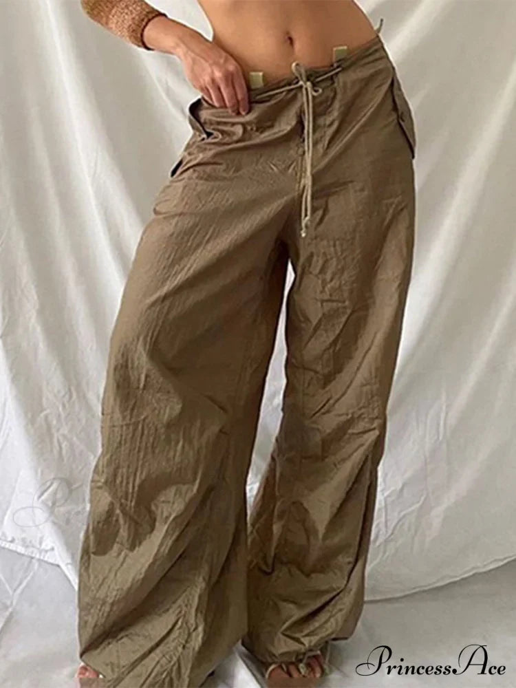 Women Fashion Casual Drawstring y2k Pants image 9
