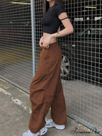 Women Fashion Casual Drawstring y2k Pants image 3