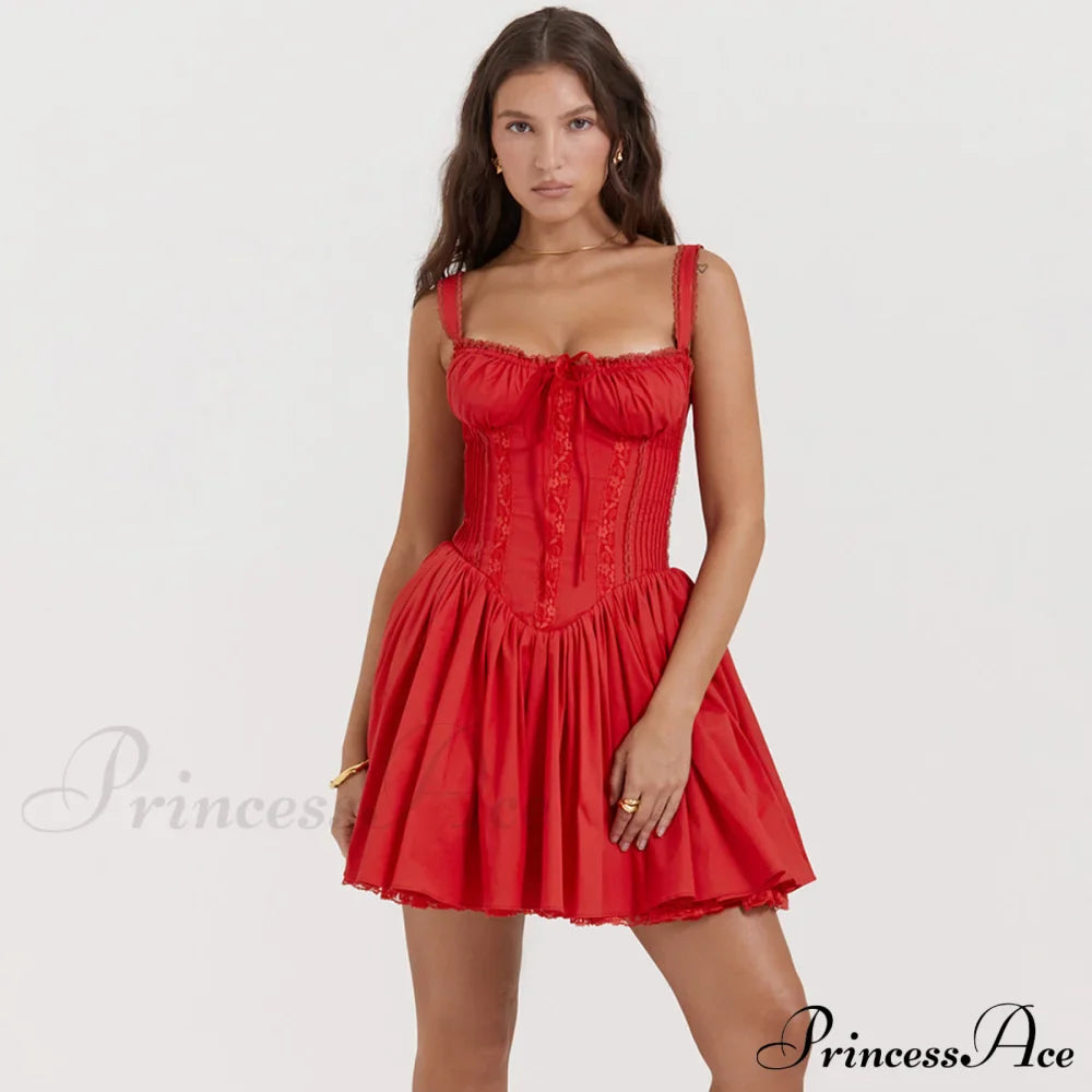Elegant White Lace Spaghetti Dress image 6