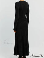 Women Knitted Ribbed Casual Spring Autumn Sleeve Party Beach Cocktail Club Vestidos Streetwear image 5