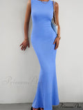 Women Knitted Sleeveless Round Neck Solid Color Slim Fit Ruched Tank Cocktail Party Female Vestidos image 7