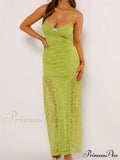 Women Lace V-neck Low Cut Sleeveless Spaghetti Strap Solid Color Bodycon Elegant Party Vestidos image 1