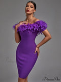 Women Off Shouler Bandage Dress image 2