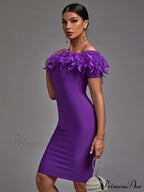 Women Off Shouler Bandage Dress image 3