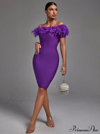 Women Off Shouler Bandage Dress image 5