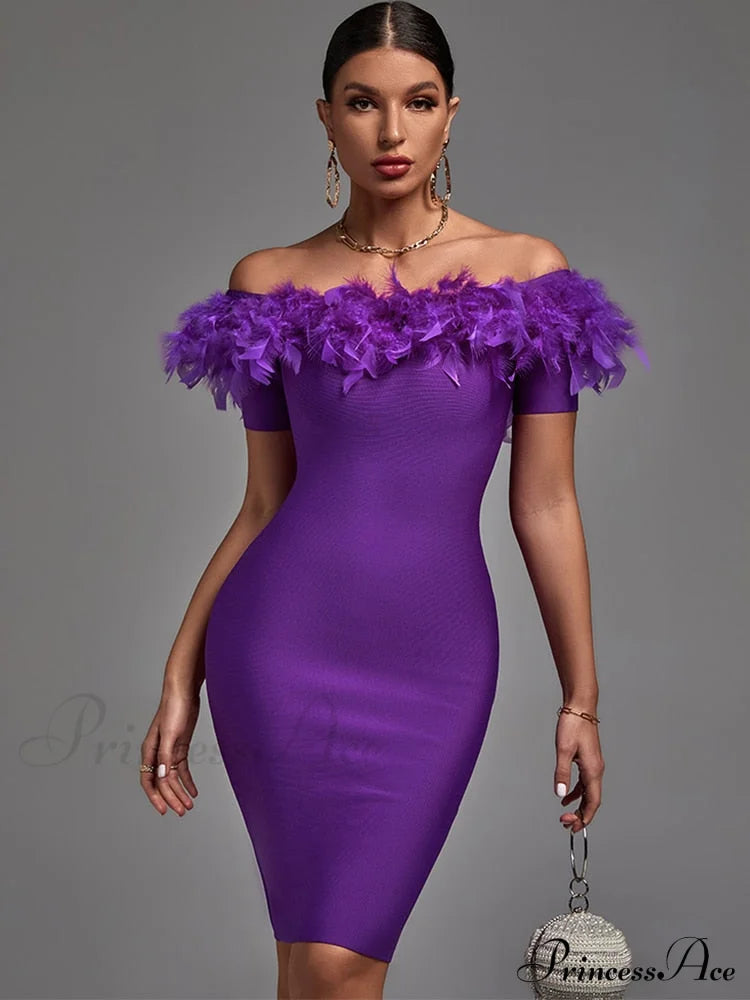Women Off Shouler Bandage Dress image 1