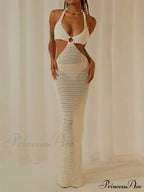 Women Party Hollow Out Maxi Dress image 1