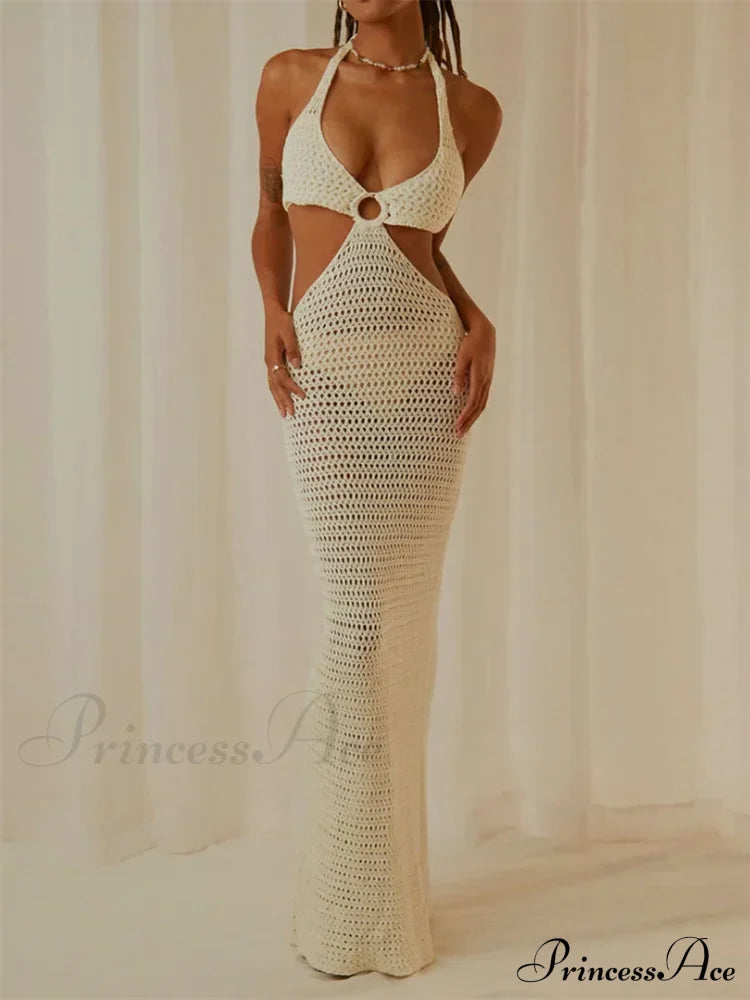 Women Party Hollow Out Maxi Dress image 1