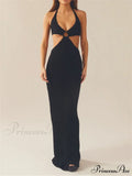 Women Party Hollow Out Maxi Dress image 5