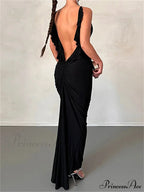 Women Sexy Spaghetti Strap Backless Bodycon V-neck Ruffles Ruched Party Evening Clubwear Vestidos image 4