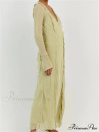 Women Sleeve Loose Casual V Neck Mesh See Through Party Beach Cocktail Club Vestidos Streetwear image 3