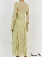 Women Sleeve Loose Casual V Neck Mesh See Through Party Beach Cocktail Club Vestidos Streetwear image 2
