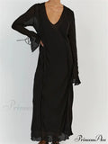 Women Sleeve Loose Casual V Neck Mesh See Through Party Beach Cocktail Club Vestidos Streetwear image 7