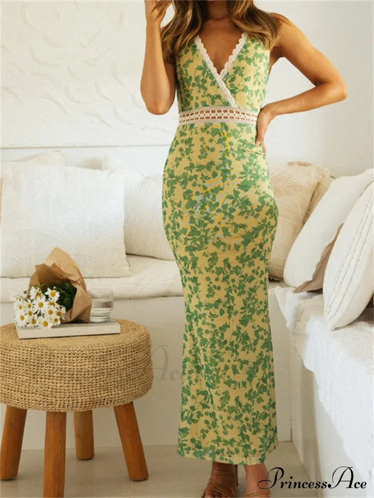 Women Sleeveless Lace Trim Tank Summer Floral Print Party for Cocktail Beach Club Vestido Streetwear image 1