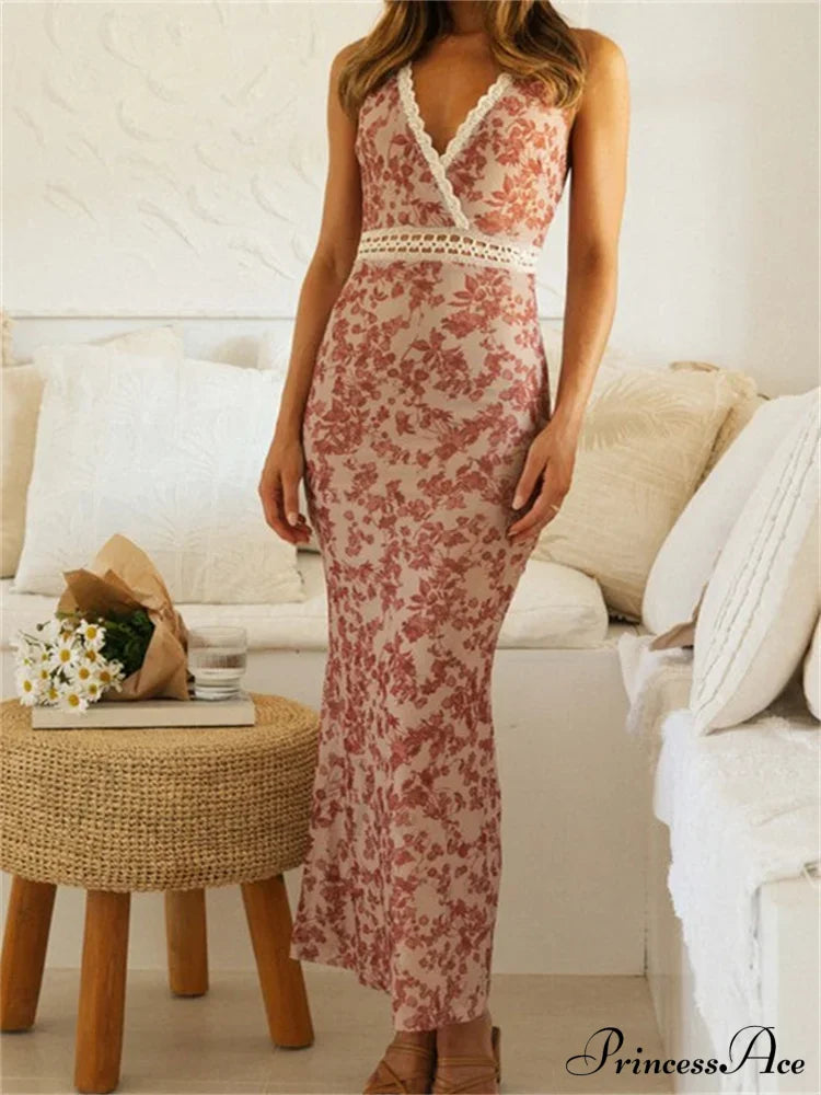 Women Sleeveless Lace Trim Tank Summer Floral Print Party for Cocktail Beach Club Vestido Streetwear image 7