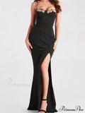 Women Slim Sling High Split Flower Embroidery Sleeveless Spaghetti Strap Summer Party Club Vestidos image 5
