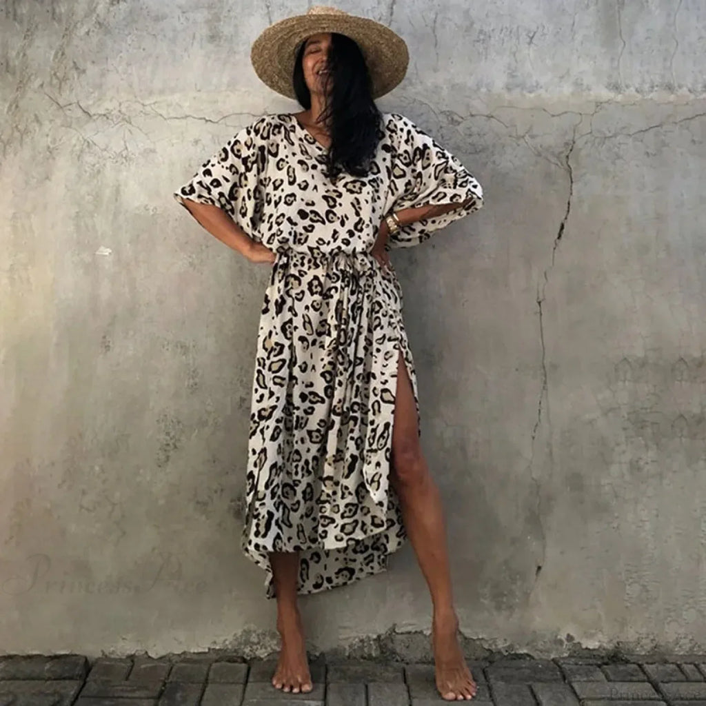Women Swimsuit Kaftan Tunic Beach Cover Up image 3
