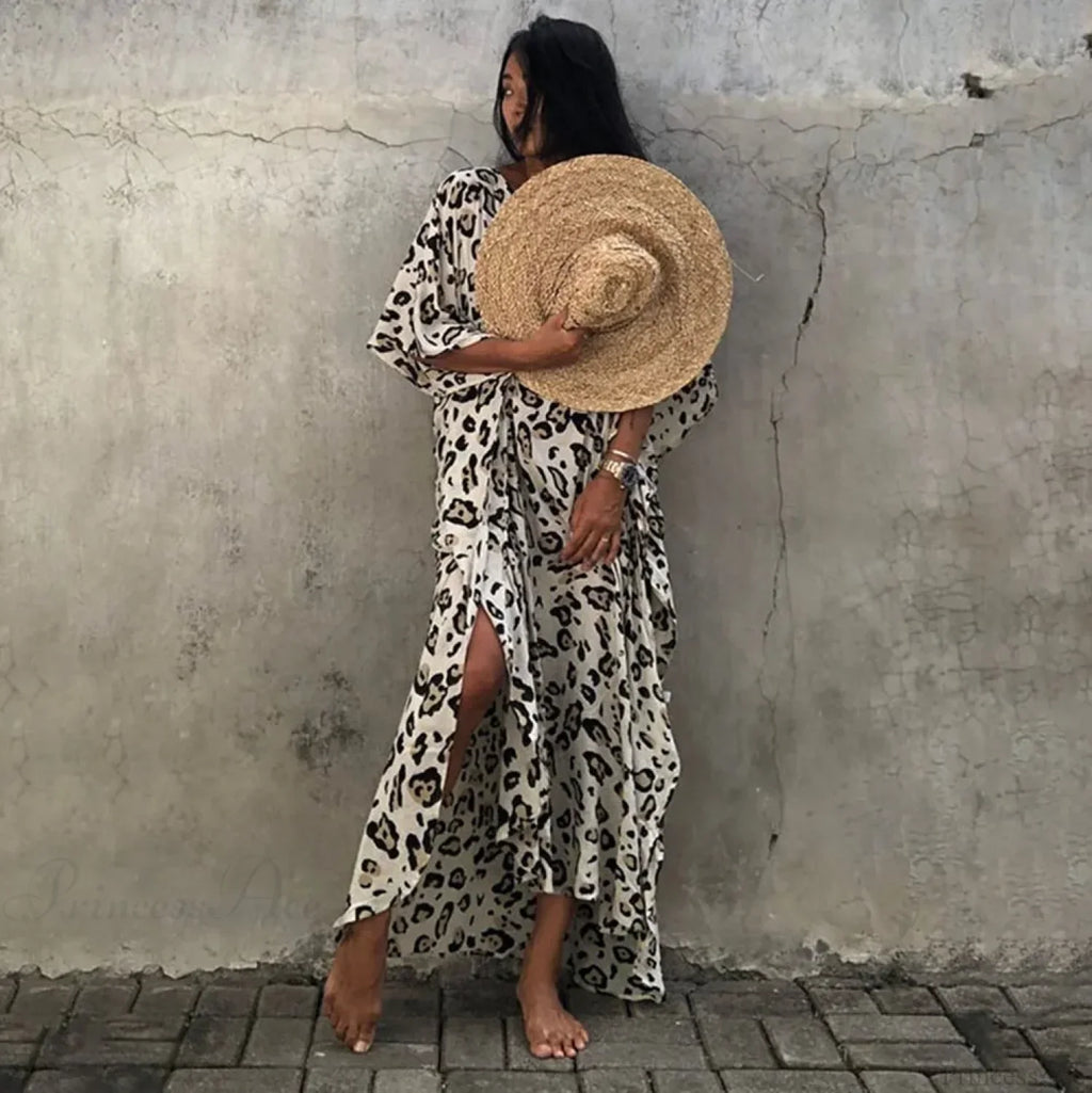Women Swimsuit Kaftan Tunic Beach Cover Up image 2