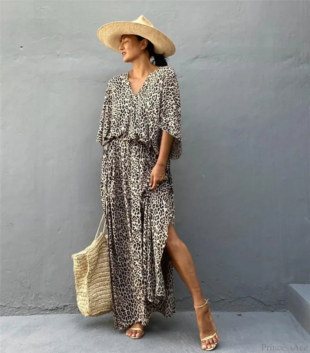 Women Swimsuit Kaftan Tunic Beach Cover Up image 7