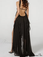 Y2K Strapless Ruffle Backless Party Dress image 2