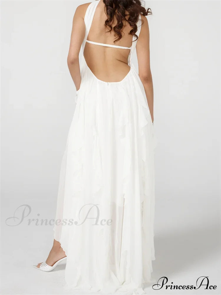 Y2K Strapless Ruffle Backless Party Dress image 4