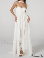 Y2K Strapless Ruffle Backless Party Dress image 5