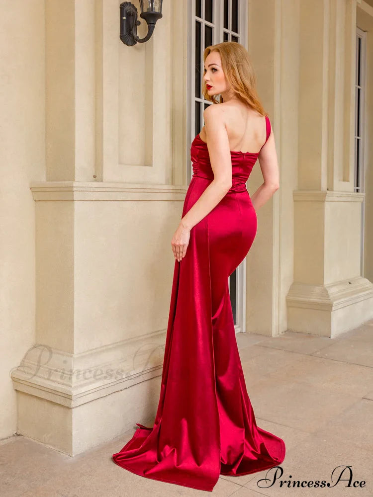 Women's Blue Evening Green Gown Full-Length Party Royal with Sexy Gown Satin Long Ribbon Draped Dress image 12