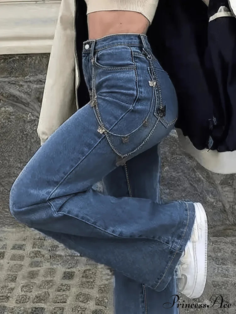 Women's Blue High-Stretch Skinny with Fit - Stylish and Comfortable Denim Jean image 2