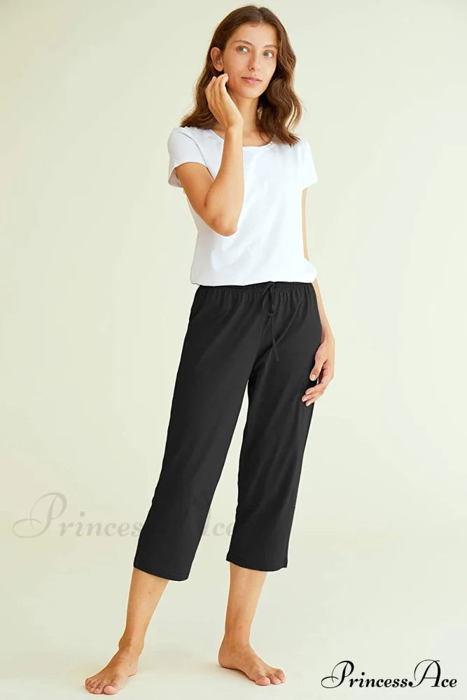 Women's Cotton Capri Pants Sleep Capris image 16