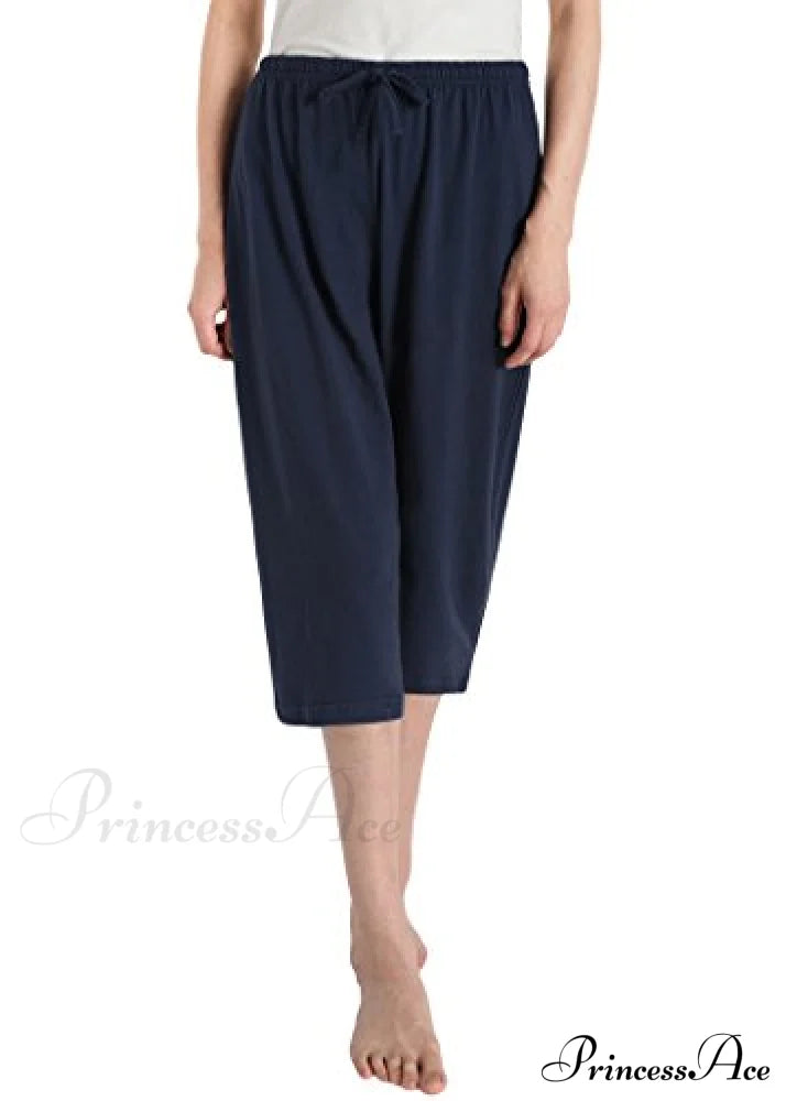 Women's Cotton Capri Pants Sleep Capris image 9
