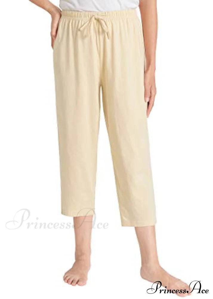 Women's Cotton Capri Pants Sleep Capris image 8