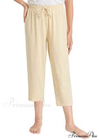 Women's Cotton Capri Pants Sleep Capris image 8