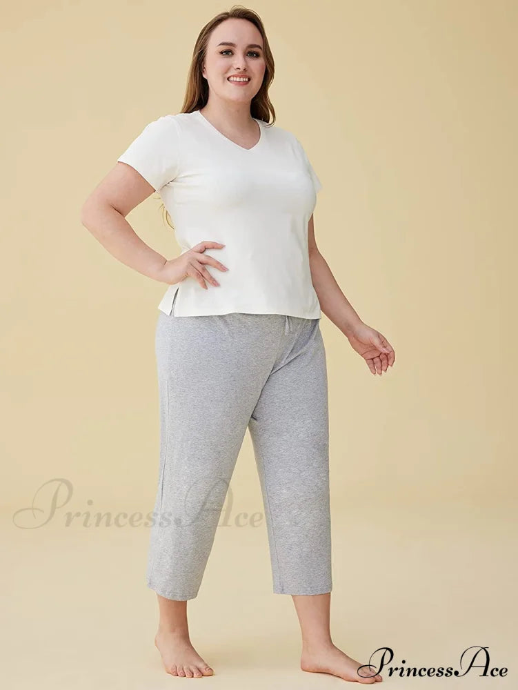 Women's Cotton Capri Pants Sleep Capris image 1
