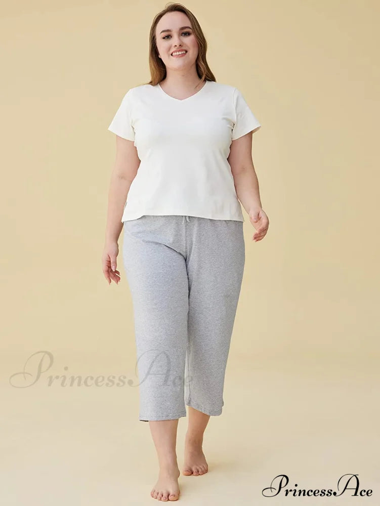 Women's Cotton Capri Pants Sleep Capris image 7