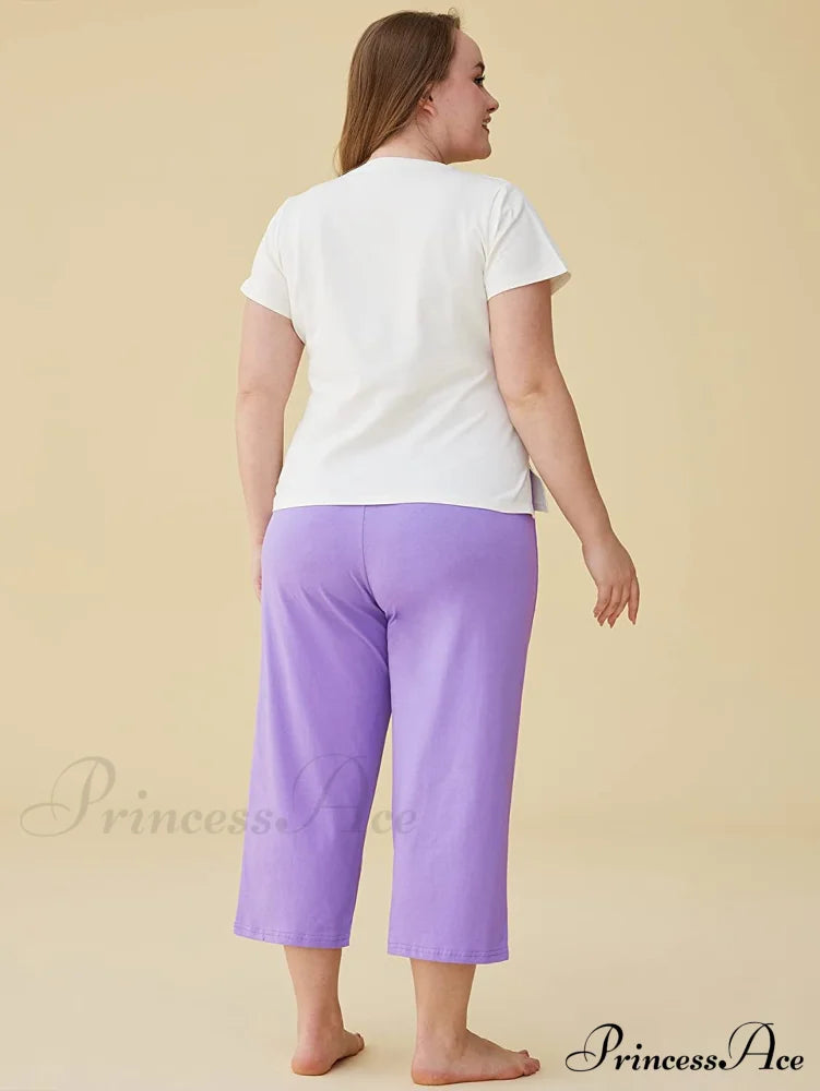 Women's Cotton Capri Pants Sleep Capris image 14