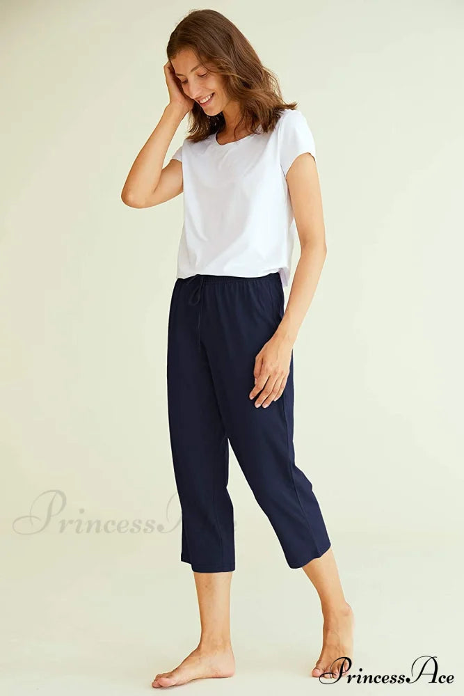 Women's Cotton Capri Pants Sleep Capris image 15