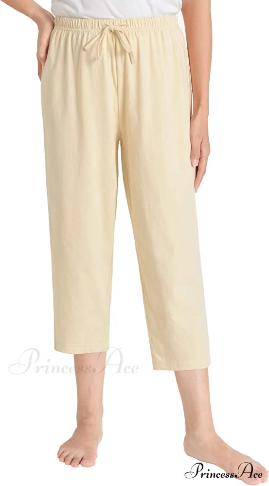 Women's Cotton Capri Pants Sleep Capris image 19