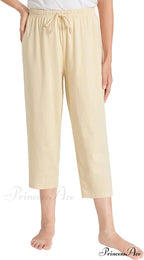 Women's Cotton Capri Pants Sleep Capris image 19
