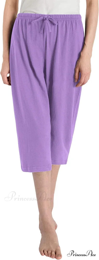 Women's Cotton Capri Pants Sleep Capris image 17