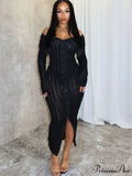 Pleated Off Shoulder Ruched Midi Dress image 1